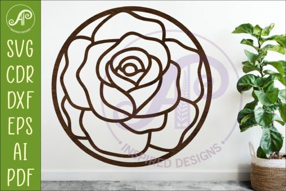 Bringing Elegance to Life with Rose Flower Wall Art SVG Sign Designs
