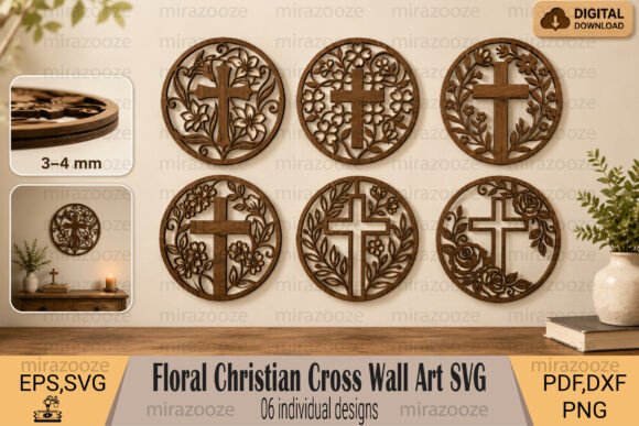 Bringing Faith to Life: The Versatility of a Floral Cross Wall Art Bundle