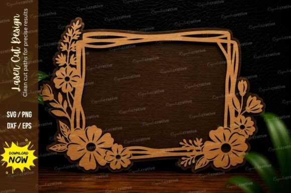 Bringing Nature Indoors with a Rustic Floral Frame Laser Cut SVG Design