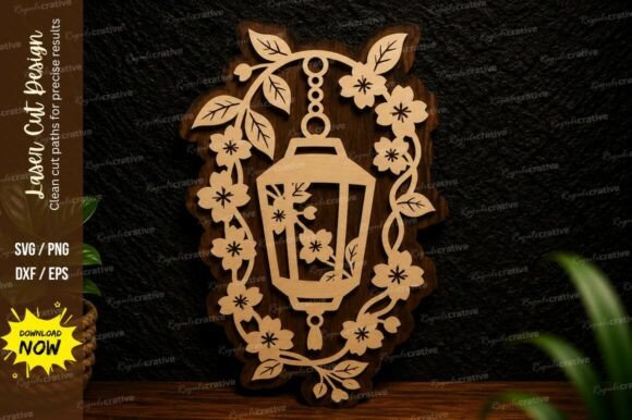 Bringing Warmth to Your Crafts with a Rustic Lantern Wreath Laser Cut SVG