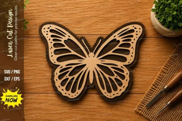Butterfly SVG Nature Insect Laser Cut
