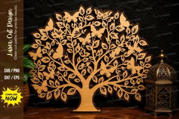 Butterfly Tree Laser Cut SVG Design Guide