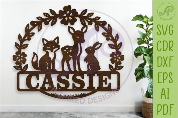 Creating Personalized Magic with a Woodland Nursery Name Sign SVG Featuring Deer and Fox