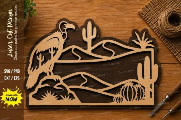 Desert Eagle Landscape SVG Southwest