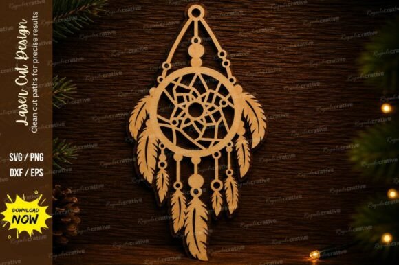 Dreamcatcher Feather SVG: Precision Laser Designs
