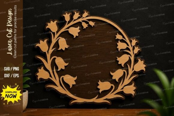 Elevate Projects with Floral Vine Wreath SVGs
