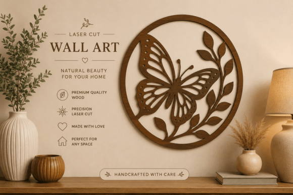 Elevating Decor with Precision Butterfly Wall Art SVG and Laser Cut Files