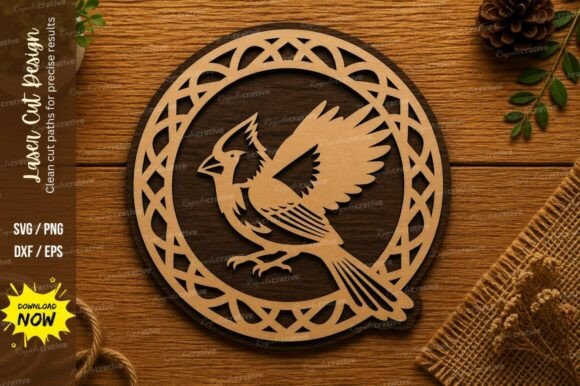 Flying Bird Mandala SVG Nature Laser: A Versatile Design for Creative Projects