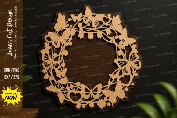 Integrating the Butterfly Circle Wreath Laser Cut SVG into Professional Fabrication Workflows
