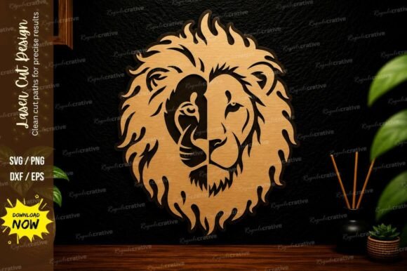 Majestic Lion Head Laser Cut SVG Design Guide