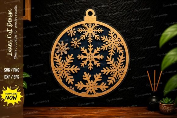 Mastering Winter Crafts with a Premium Snowflake Ornament Laser Cut SVG Design