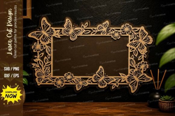 Unlocking Creative Potential with the Butterfly Floral Border Laser Cut SVG