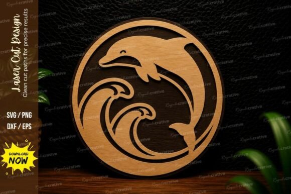 Unlocking Creative Potential with the Dolphin Ocean Circle Laser Cut SVG